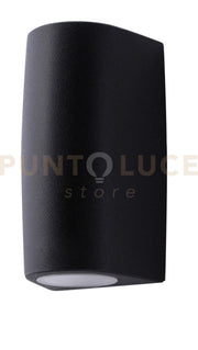 AOSTA APPLIQUE PICCOLA 1 LUCE ATTACCO GU10 NERO IP55