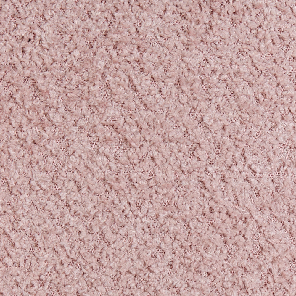 Sedia imbottita in bouclé rosa chiaro con braccioli Sedile per bambini Design moderno