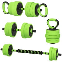 Pesi da Palestra Set 4 in 1 da 40kg totali, utilizzabile come Kettlebell, Manubri e Bilancieri