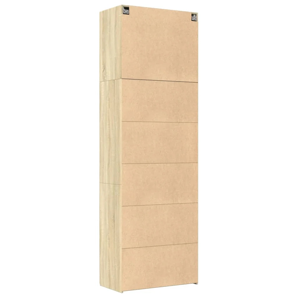 Credenza cassettiera cassettiera mobile contenitore organizer cucina soggiorno soggiorno alto Sonoma 80 x 42,5 x 249 cm derivati ​​del legno marrone 02_0034211