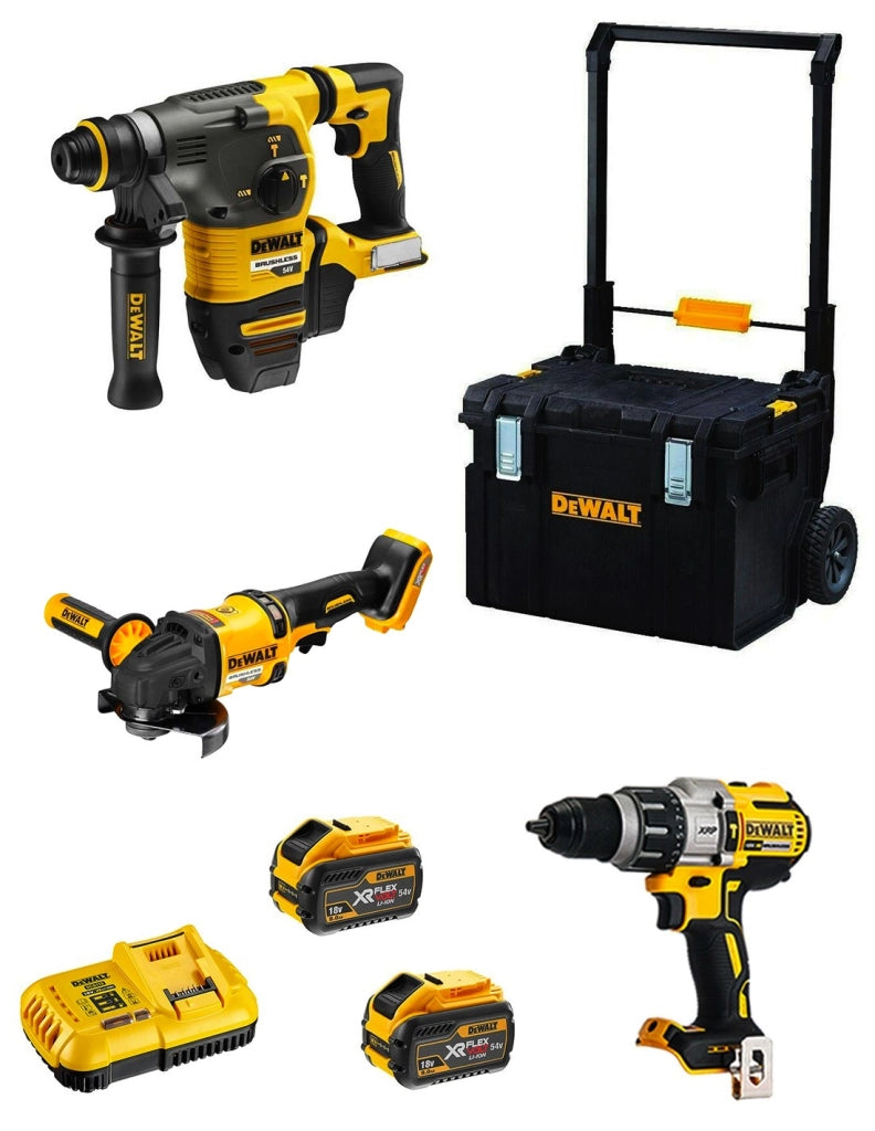 DeWALT Kit FVK381TSX2HD-QW 54V/18V (DCH333 + DCD996 + DCG418 + 2 x 9,0 Ah + DCB118 + DS450 DWST1-75668)
