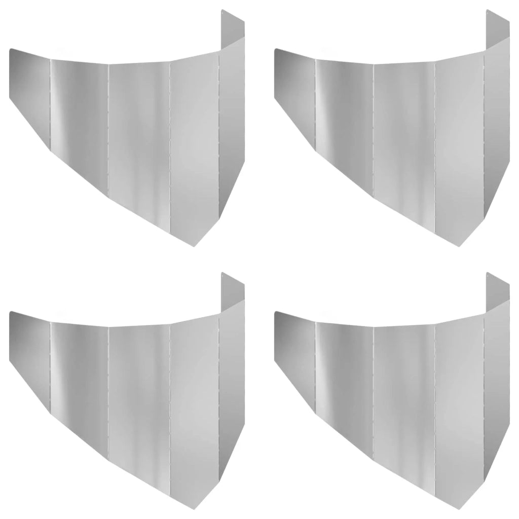 Bordura per Prato 4 pcs 100 x 45 cm Acciaio Argento 8008900
