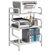 Libreria a 3 livelli ¨C zephmum ¨C in metallo, design industriale, bianco, 55x40x77 cm