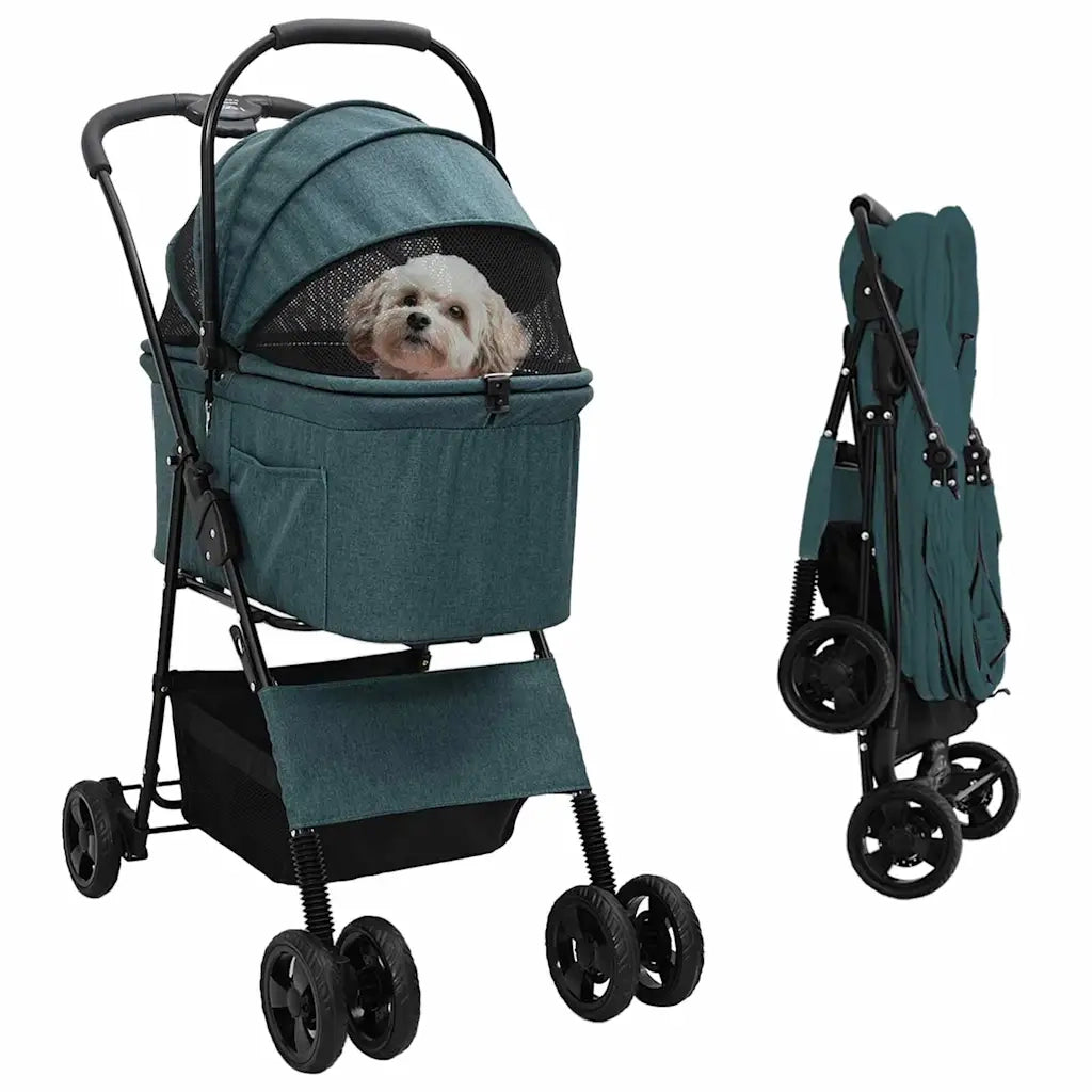 Passeggino pieghevole per animali Verde 81 x 47 x 99 cm 42012433