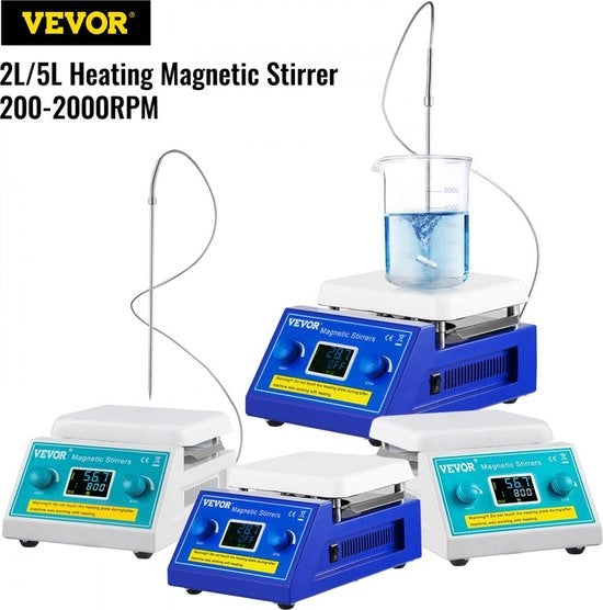 Regolatore Magnetico Digitale 200-2000 giri/min 2L 500 W Potenza Piastra di Regolazione Magnetica Massimo 300°C