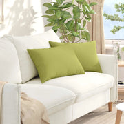 Cuscini da Divano 2 pz-Set di 2 Cuscini per Sofa Verde chiaro 60 x 40 cm Tessuto