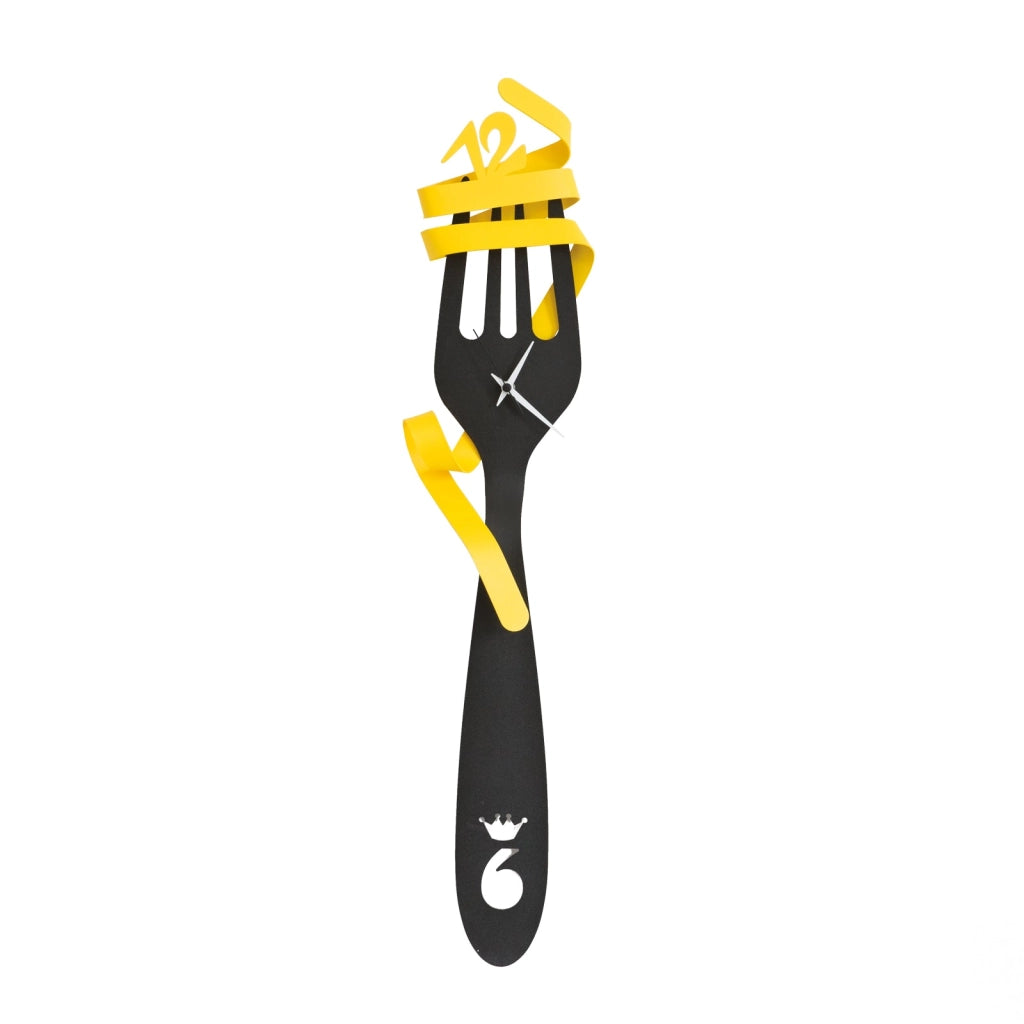 Orologio da parete da cucina per buongustai Italy-Italy Giallo e nero