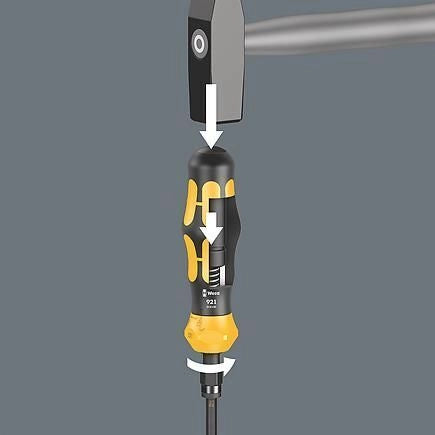 Wera 05018100001 Serie 900 Martello avvitatore con funzione a urto fino a 25 Nm e lama passante colore Nero