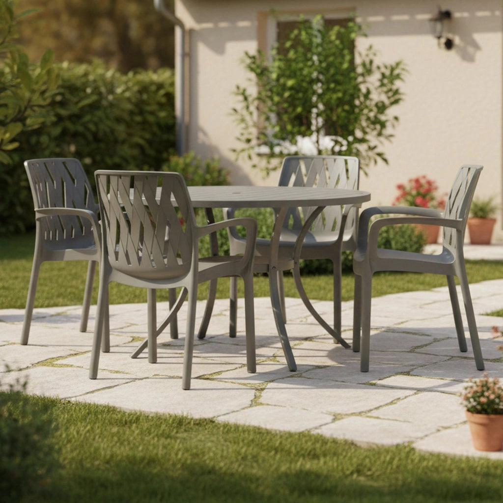 Rumley, Sedia da Esterno 4 Sedie Made in Italy, Verde