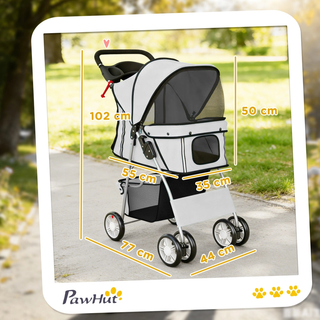 Passeggino per Cani Pieghevole ¨C zephmum ¨C Grigio