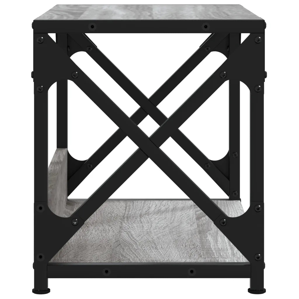 Supporto Stampante 2 Piani Grigio Sonoma 44x26x31,5 Multistrato 833983