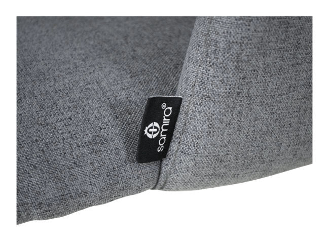 Sedia da pranzo imbottita in tessuti grigio scuro - Zoe (2 pz.) SD05ZOPM