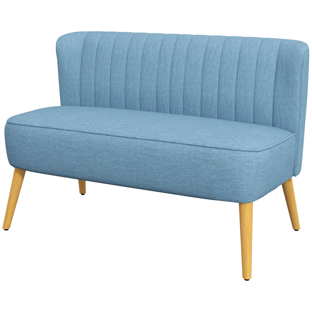 Divano 2 Posti ¨C Zephmum ¨C Tessuto Blu 117x56.5x77