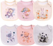 Set di 6 pannoloni in cotone impermeabili per bambini, adatti a ragazze e ragazzi, con chiusura a pressotto, per evitare perdite.