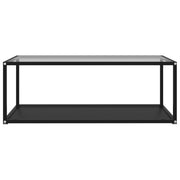 Tavolino Salotto Trasparente e Nero 100x50x35cm Vetro Temperato 322901