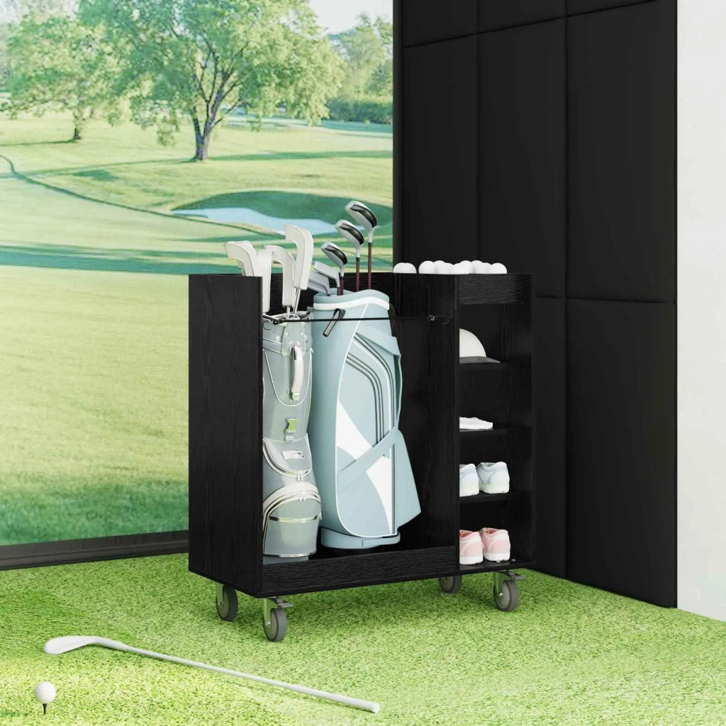 Armadio per Golf con ruota Rovere Nero 90 x 45 x 98 cm CFW6274418