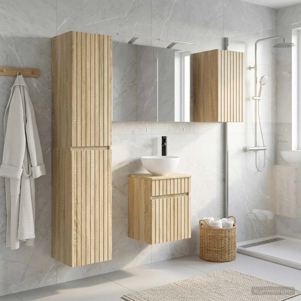 Set di Armadi da Bagno 5 pcs Rovere Sonoma 40 x 10,5 x 60,5 cm 3407337