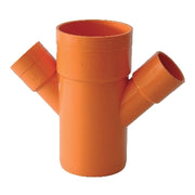 DERIVAZIONE DOPPIA RIDOTTA 45  ° ARANCIO- Diam. 100 x 40- ESCLU- pezzi 1