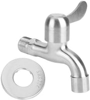 Rubinetto a singolo manico per getto d'acqua fredda, installabile a parete, con guarnizione G1/2, in acciaio inossidabile, per cucina o bagno, progettato per durata.