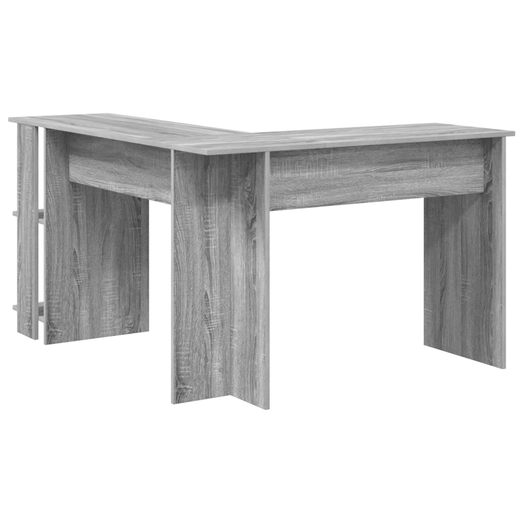 Scrivania Angolare Grigia Grigio Sonoma MDF Standard