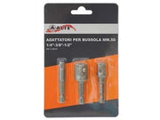 INSERTI ADATTATORI PER BUSSOLA MM.50 1/4 - 3/8 - 1/2 SET PEZZI 3 - 5 pezzi EXCEL