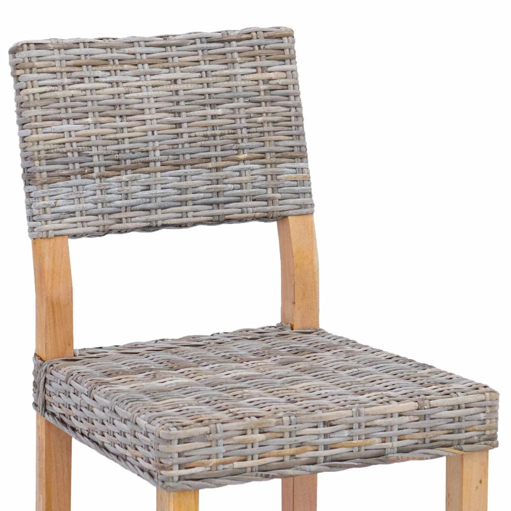 Sedia da pranzo 2 pcs Grigio Kubu 46 x 55 x 84 cm Rattan Kubu 42012424