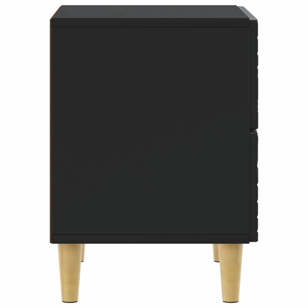 Comodino 2 pz Nero 43 x 34,5 x 48 cm Legno ingegnerizzato 894988