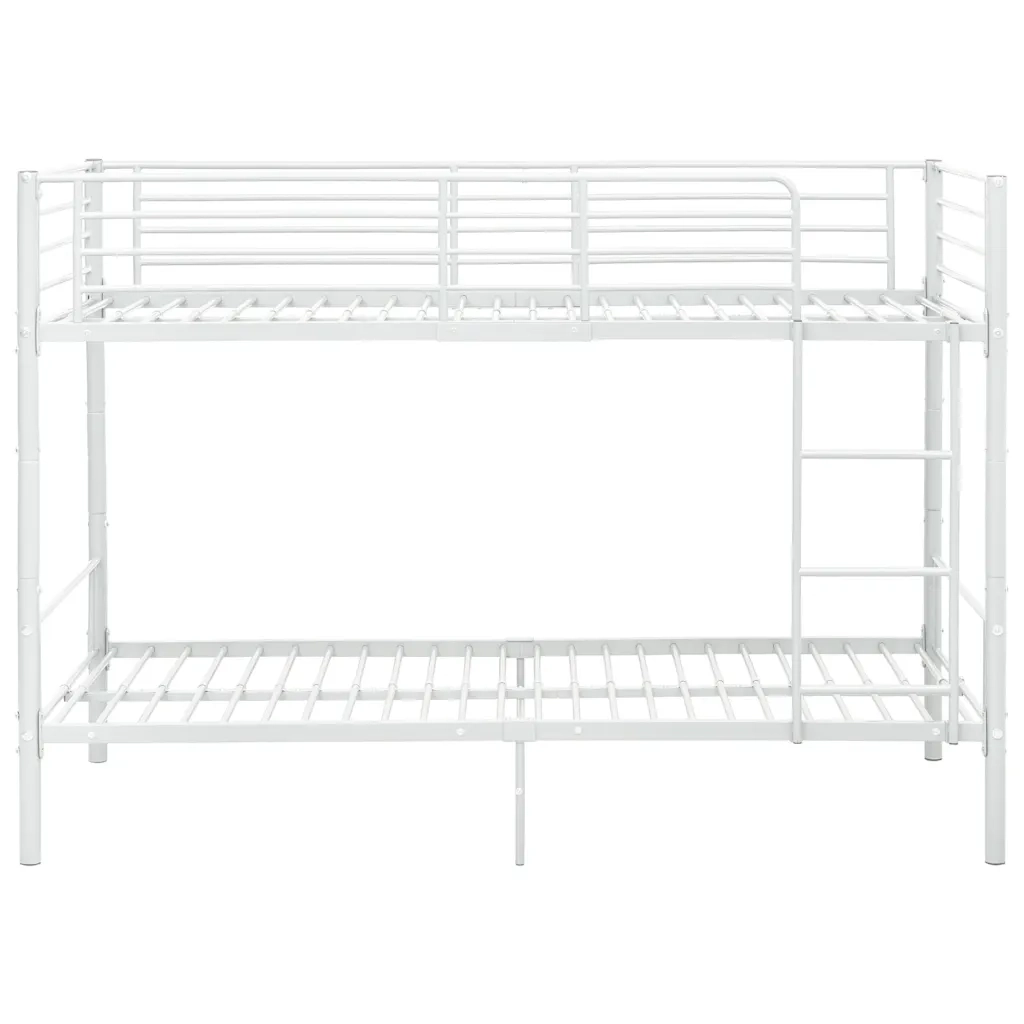 Letto a Castello Bianco in Metallo 90x200 cm 287909