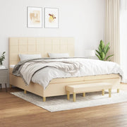 Giroletto a Molle con Materasso Crema 200x200 cm in Tessuto cod mxl 63084