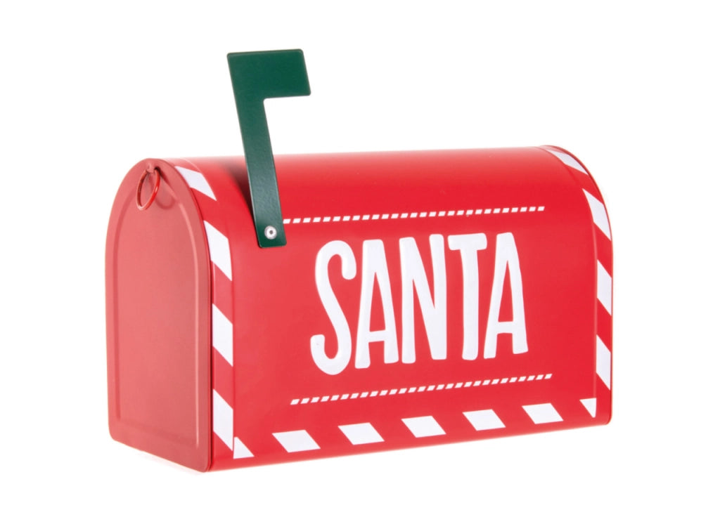 Cassetta Postale Lettere Per Babbo Natale Decorativa Rossa Modello Open