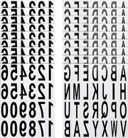 Etichette per numero di porta e lettere - etichette per numero di porta autoadesive - 10 fogli - esterno - casa - ufficio - appartamento - numero di porta - deurauto - 55 x 35 cm.