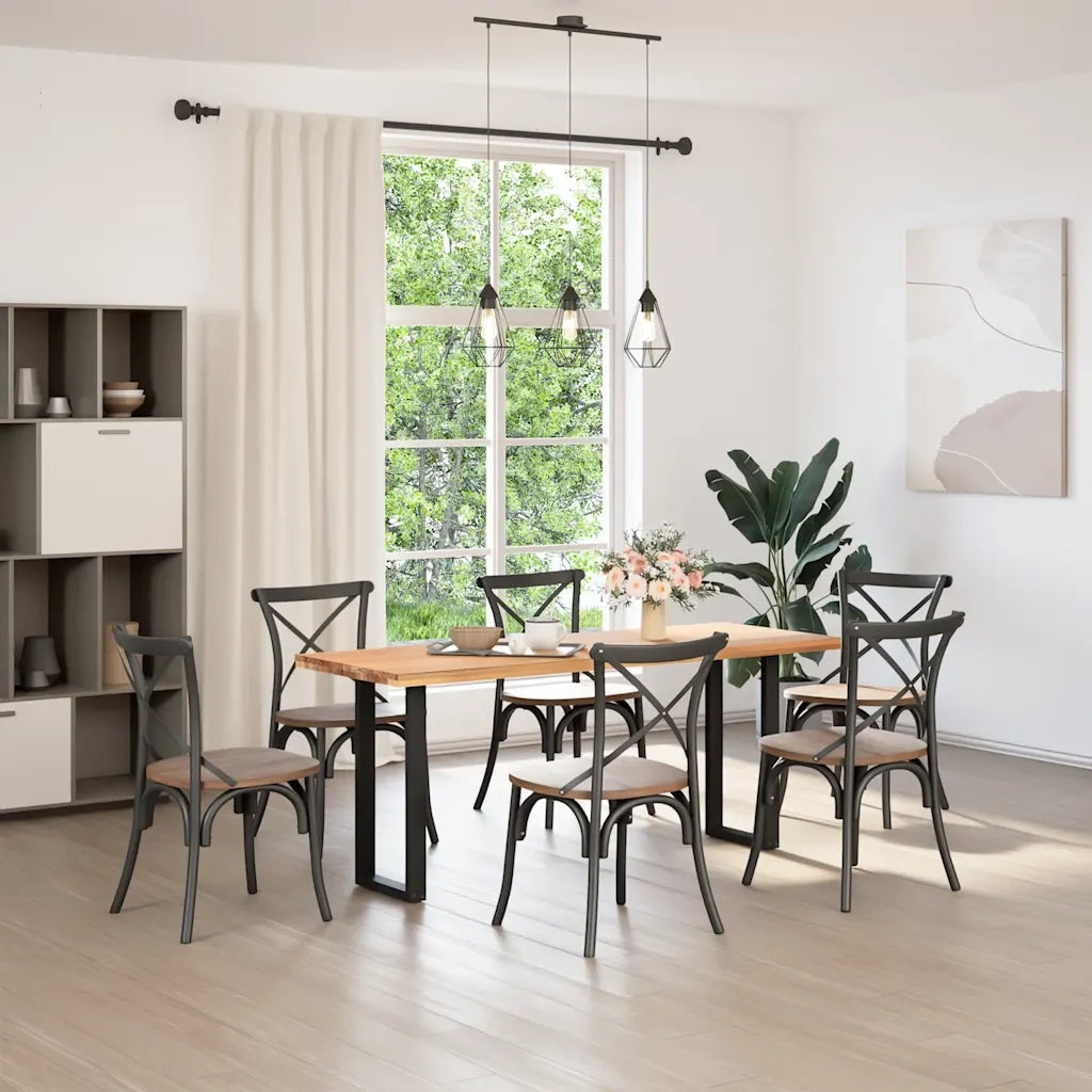 Pieds de table console en U, 2 pièces, noir, 38 x (72-73) cm, acier