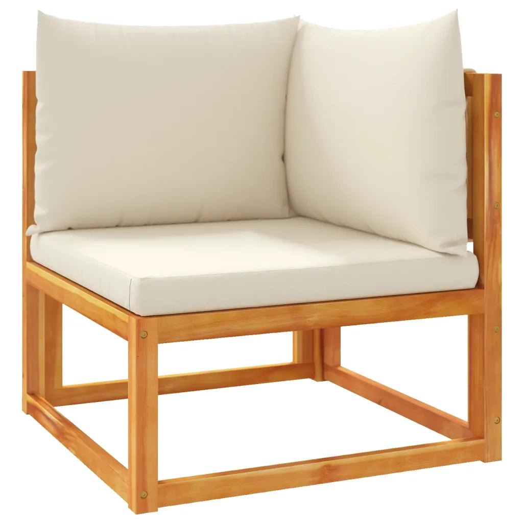 Set di divani da giardino 5 pezzi con cuscini in legno di acacia e corda 3278849