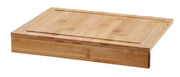 Tagliere da Cucina in Legno Bamboo con Bordo 35 x 25 x 5 cm
