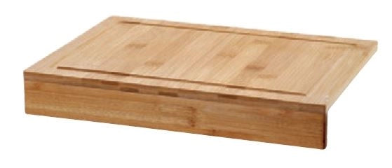 Tagliere da Cucina in Legno Bamboo con Bordo 35 x 25 x 5 cm