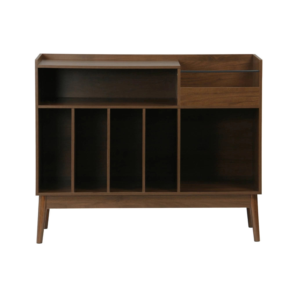 Mobili vintage per vinili effetto legno, marrone scuro