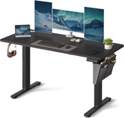 SONGMICS Scrivania Regolabile in Altezza Elettrica, 140 x 60 cm, Scrivania Elettrica, Tavolo con Memoria per 4 Altezze, Porta USB-C, Nero Inchiostro LSD134B01