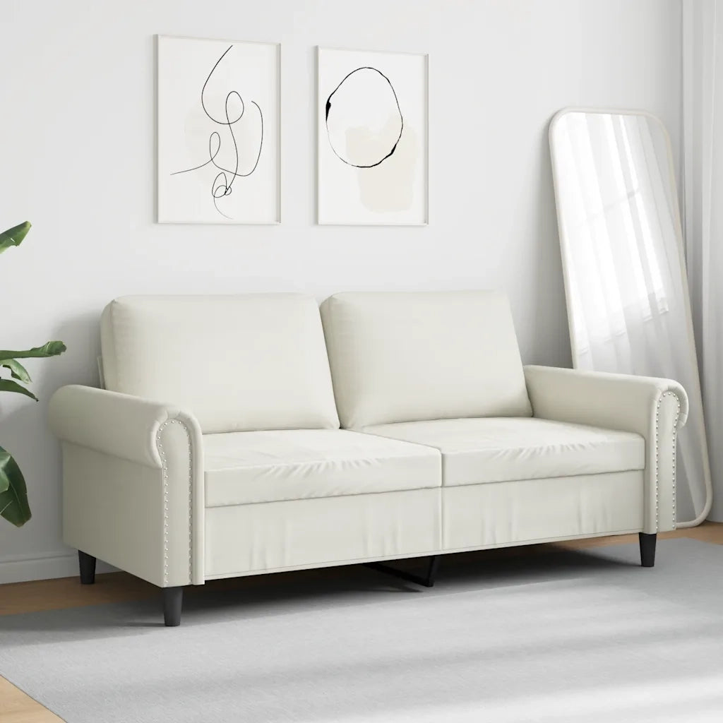 Divano a 2 Posti crema 140 cm in Vellutocod mxl 134745
