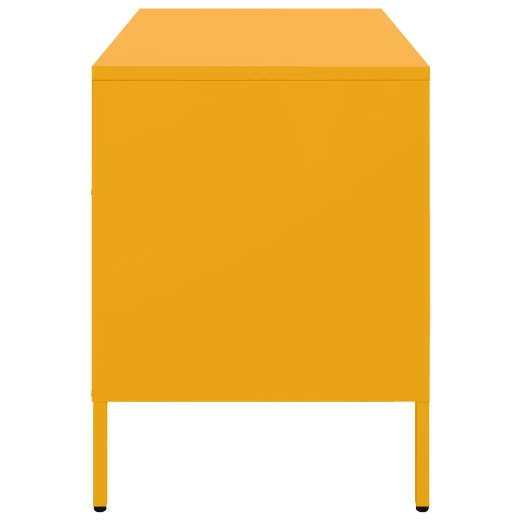 vidaXL Mobile TV Giallo Senape 68x39x50,5 cm in Acciaio