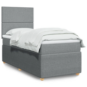 Giroletto a Molle con Materasso Grigio Chiaro 80x200 cm Tessuto 3294176