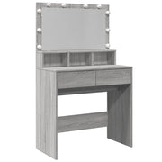 Toeletta | Tavolo da Trucco con LED Grigio Sonoma 80x41x134,5 cm