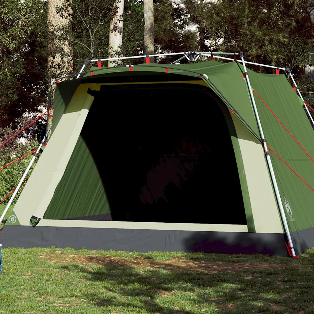 Tenda da Campeggio Cabina 4 Persone-Tenda per Escursionismo Verde a Rilascio Rapido 564069