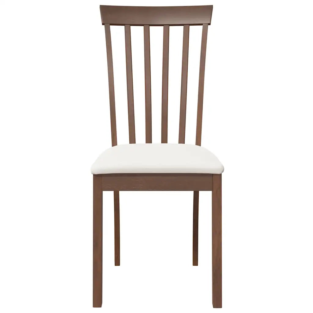 Sedie da Pranzo con Cuscini 2pz Marrone Legno Massello di Hevea