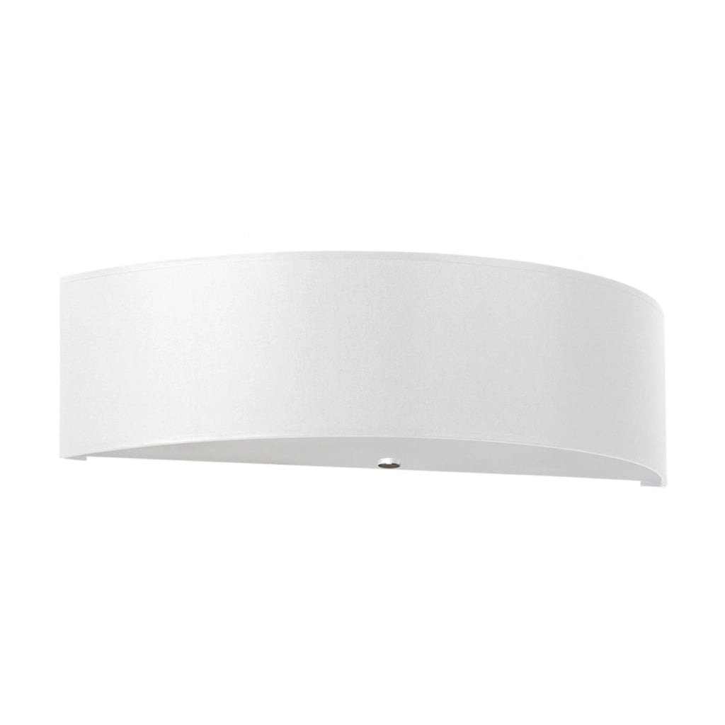 Lampada da parete SKALA Serie 2BM Tessuto bianco Vetro Acciaio 2x15W LED E27