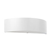 Lampada da parete SKALA Serie 2BM Tessuto bianco Vetro Acciaio 2x15W LED E27