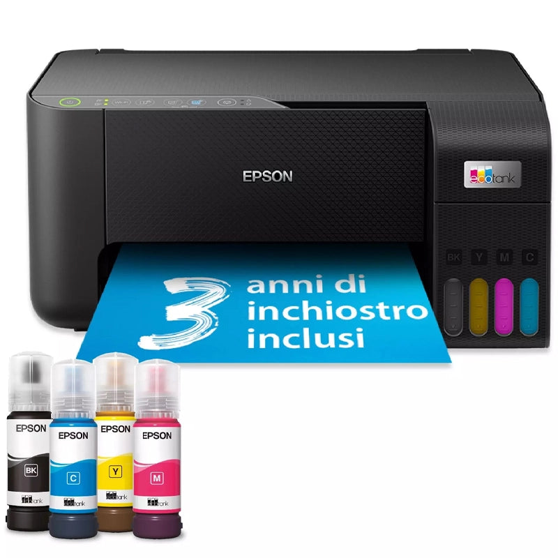EPSON EcoTank ET-2860 (C11CJ67428) - STAMPANTE MULTIFUNZIONE INKJET A4 - WiFi - FRONTE/RETRO AUTO - 33 PPM