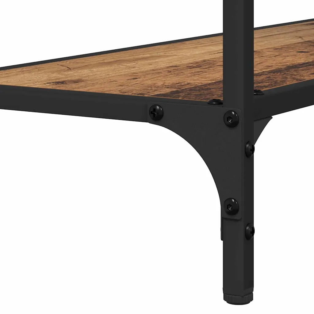 Tavolo Consolle | Tavolo d'Ingresso con lo scaffale Legno vecchio 75 x 30.5 x 75 cm
