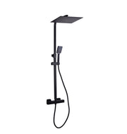 Colonna doccia con miscelatore termostatico quadrato KZ1003 ZURIGO - Nero Opaco