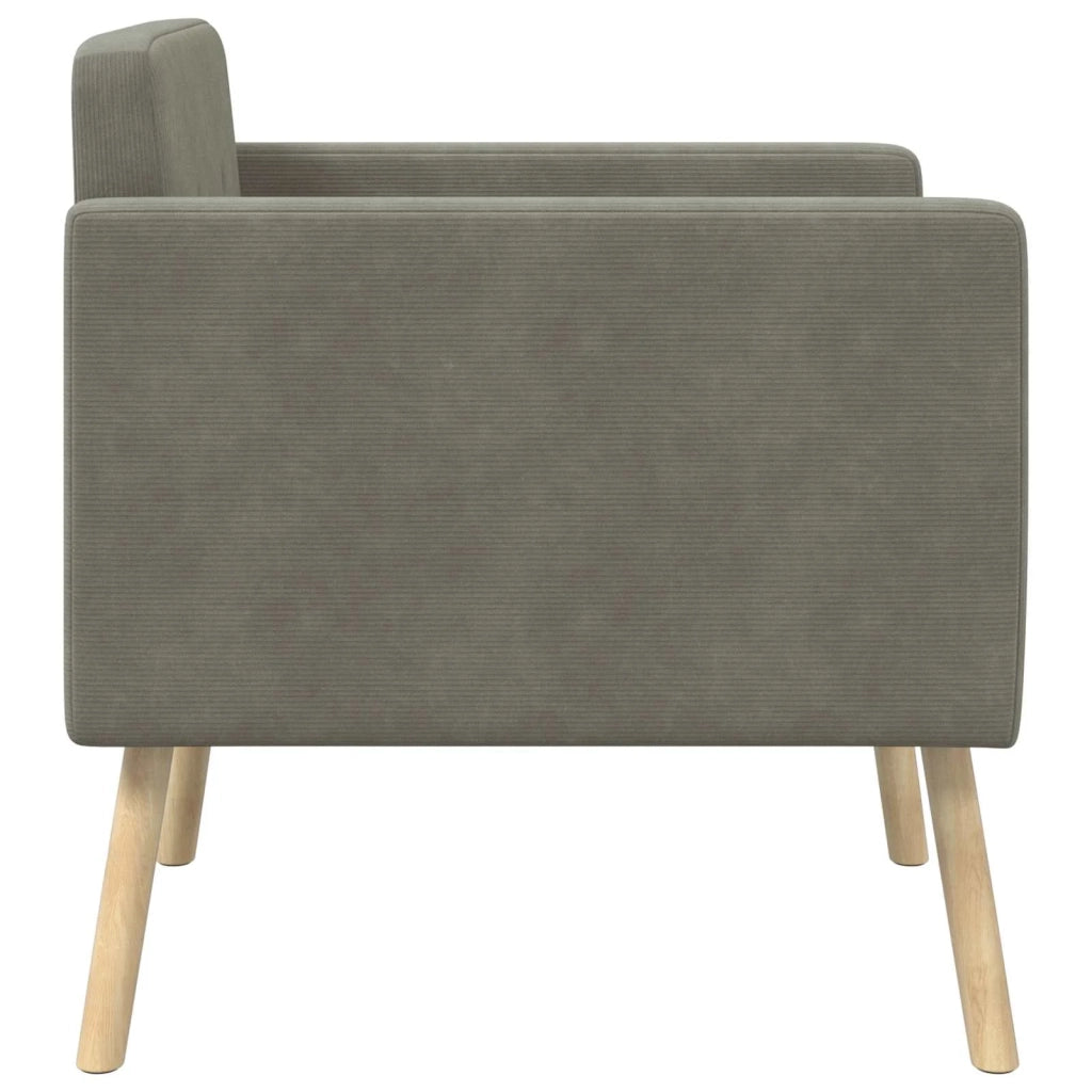 Sedia d'accento Grigio Chiaro Tessuto in velluto a coste 42044808