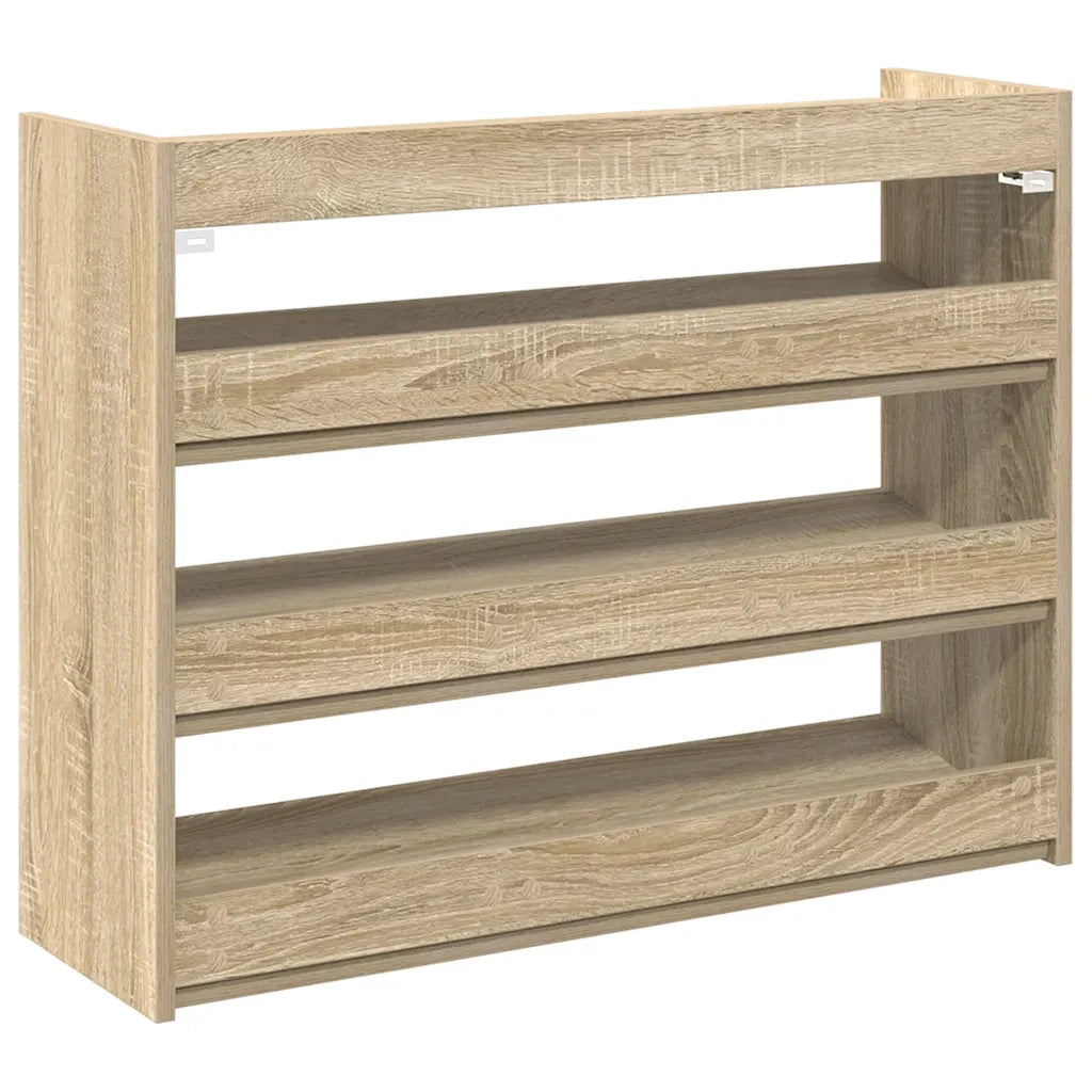 Scarpiera Rovere Sonoma 80x25x62 cm in Legno Multistrato